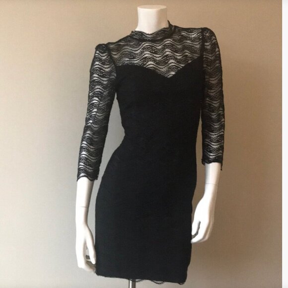 Dolce Vita Black Lace Mini Dress - Picture 8 of 8